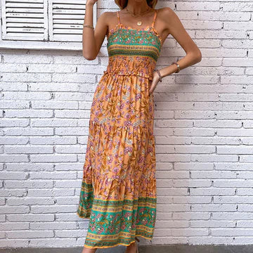 Korinna - Bohème-Kleid mit Rüschendetail