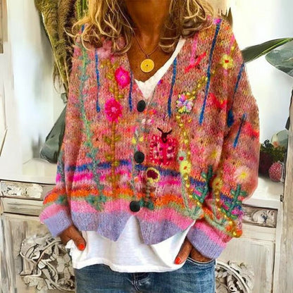 Eléa - Pullover für Damen mit Blumenmuster