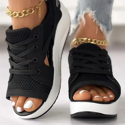 Klara - Plateau-Peep-Toe-Sandalen