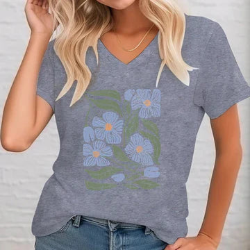 Prisca - Frauen Vintage Floral Hemden