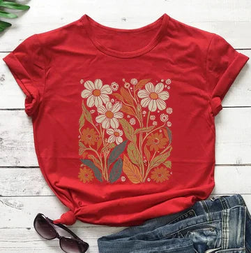 Seraphina - Frauen Vintage Wildflower Shirt