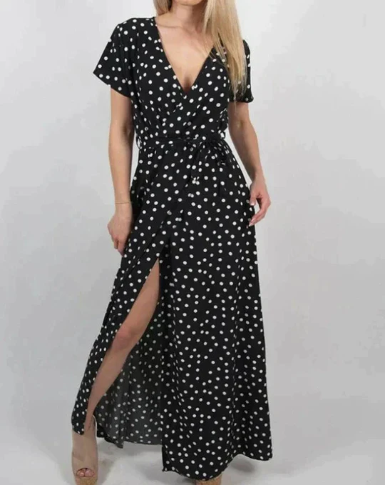 Rosalie - Langes Kleid Mit Seitenschlitz