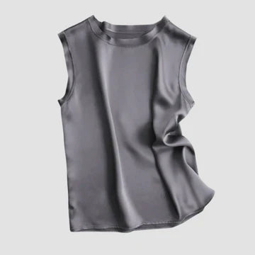Griseldis - Ärmelloses Seidensatin-Top