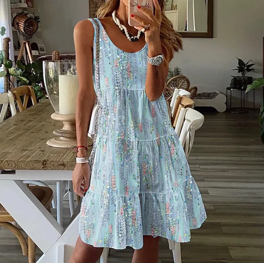 Elsie - Ärmelloses Kleid Mit Blumenmuster Für Damen