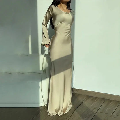 Amarin- Elegantes Langärmeliges Kleid