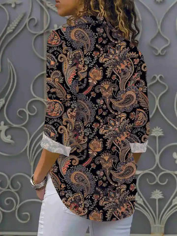 Elara - Top mit Paisleymuster
