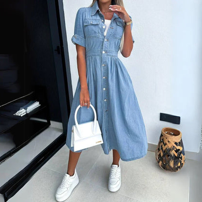 Lara – Jeans-Midikleid