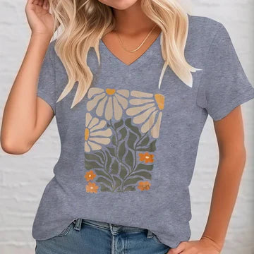 Tabitha -  Vintage Blumen Illustration Shirt