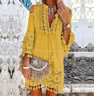 Käthi - Boho-Spitzen-Minikleid