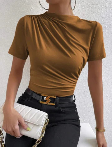 Ottliese - Plissiertes Kurzarm-Top