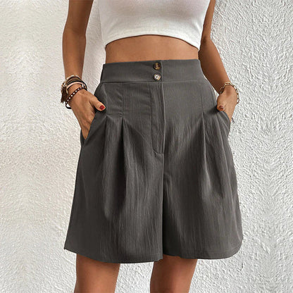 Simone - Hochtaillierte Shorts Mit Weitem Bein