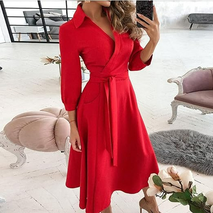 Eleanor - Modisches Kleid Mit Langen Ärmeln