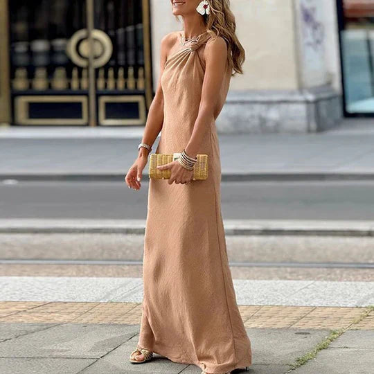 Alina - Lockeres Maxikleid Mit Einer Schulter