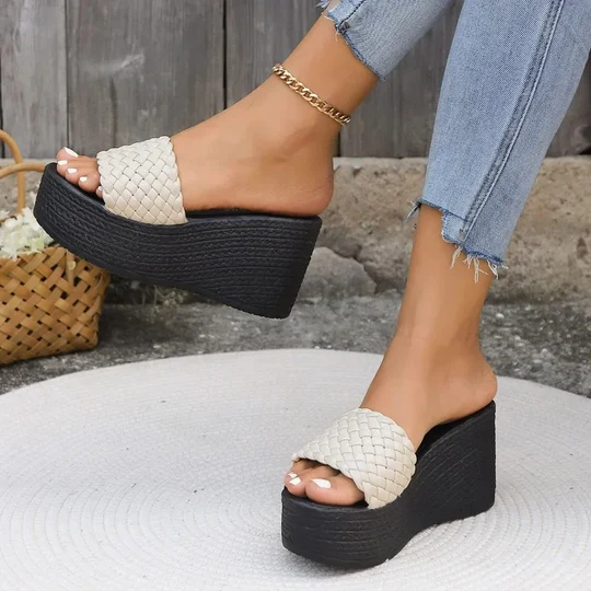 Georgia - Geflochtene Keilsandalen Für Frauen