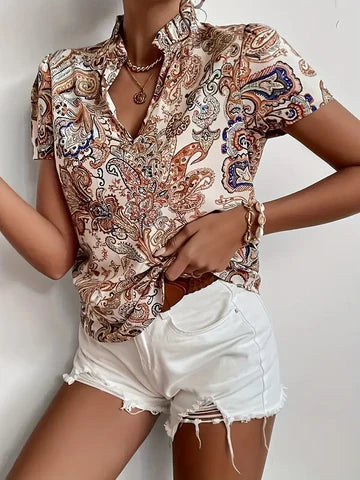 Caecilie - Bluse mit Paisleymuster