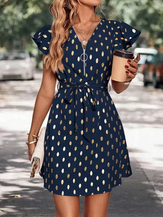 Ruth - Polka Dot Kleid Für Frauen