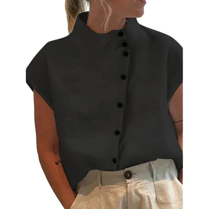 Oja - Elegante Bluse mit Stehkragen für Frauen