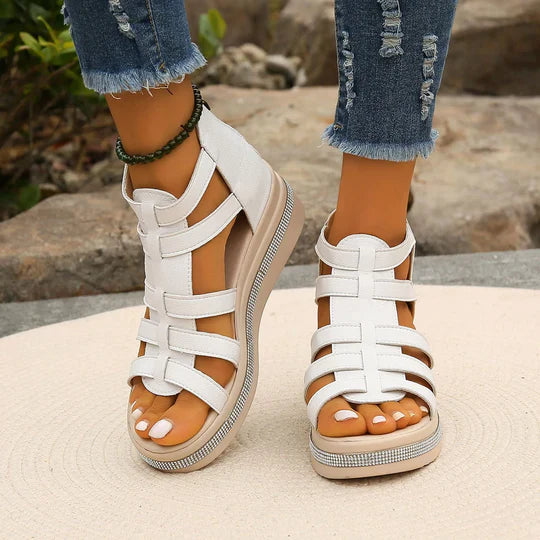 Maren - Strassverzierte Plateausandalen Für Frauen