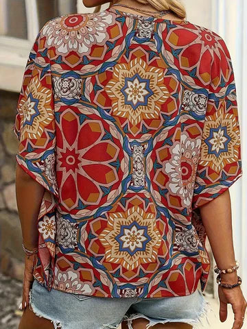 Carina - Bluse mit floralem Muster