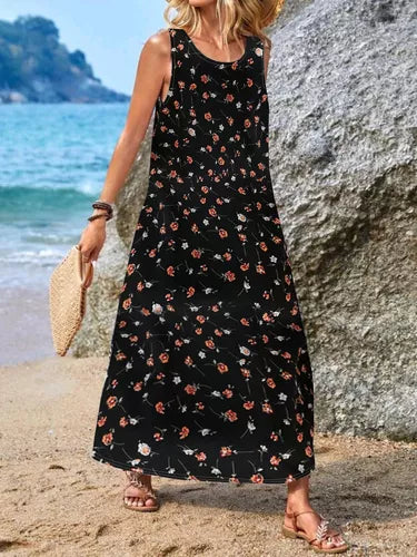 Xenia - Bohemian Print Ärmelloses Freizeitkleid