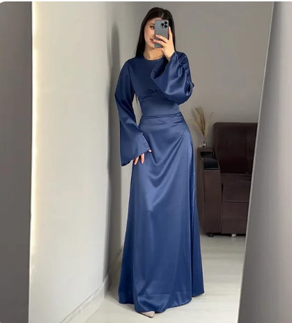 Irma - 2024 Damen Satin Lange Kleider Sexy Spitze
