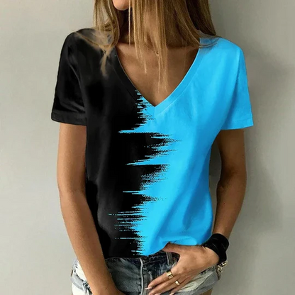 Betty - T-Shirt Mit V-Ausschnitt Und Kurzen Ärmeln