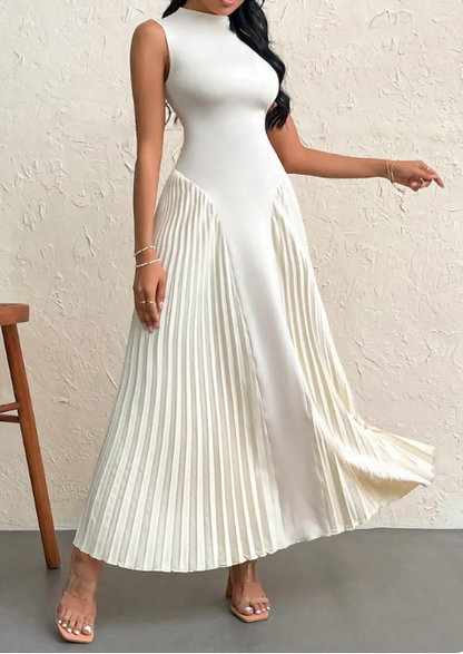 Irmele - Elegantes Kleid mit rundem Halsausschnitt und langem Rock