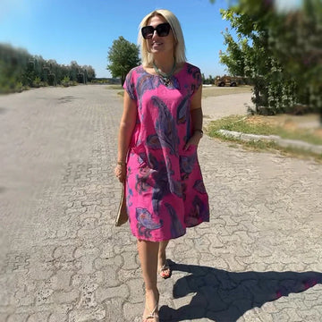Emanuela - Bedrucktes Kleid für Frauen