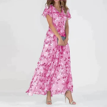 Anabelle - Langes Sommerkleid mit Blumenmuster