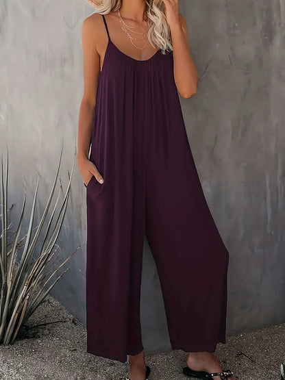 Charm – Lässiger Boho-Overall mit weitem Bein