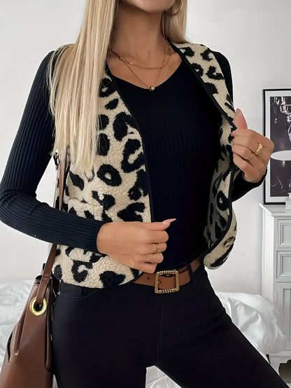 Gala | Eleganter Cardigan mit Leopardenmuster und V-Ausschnitt