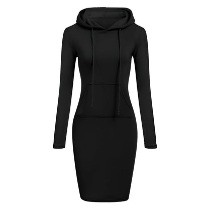 Leonie | Gemütliches & Schickes Kapuzen-Sweatshirt-Kleid für den Herbst