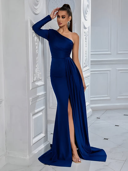 Esmeralda | Elegantes Drapiertes Seidenabendkleid