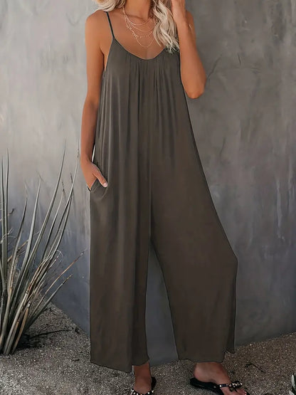Charm – Lässiger Boho-Overall mit weitem Bein