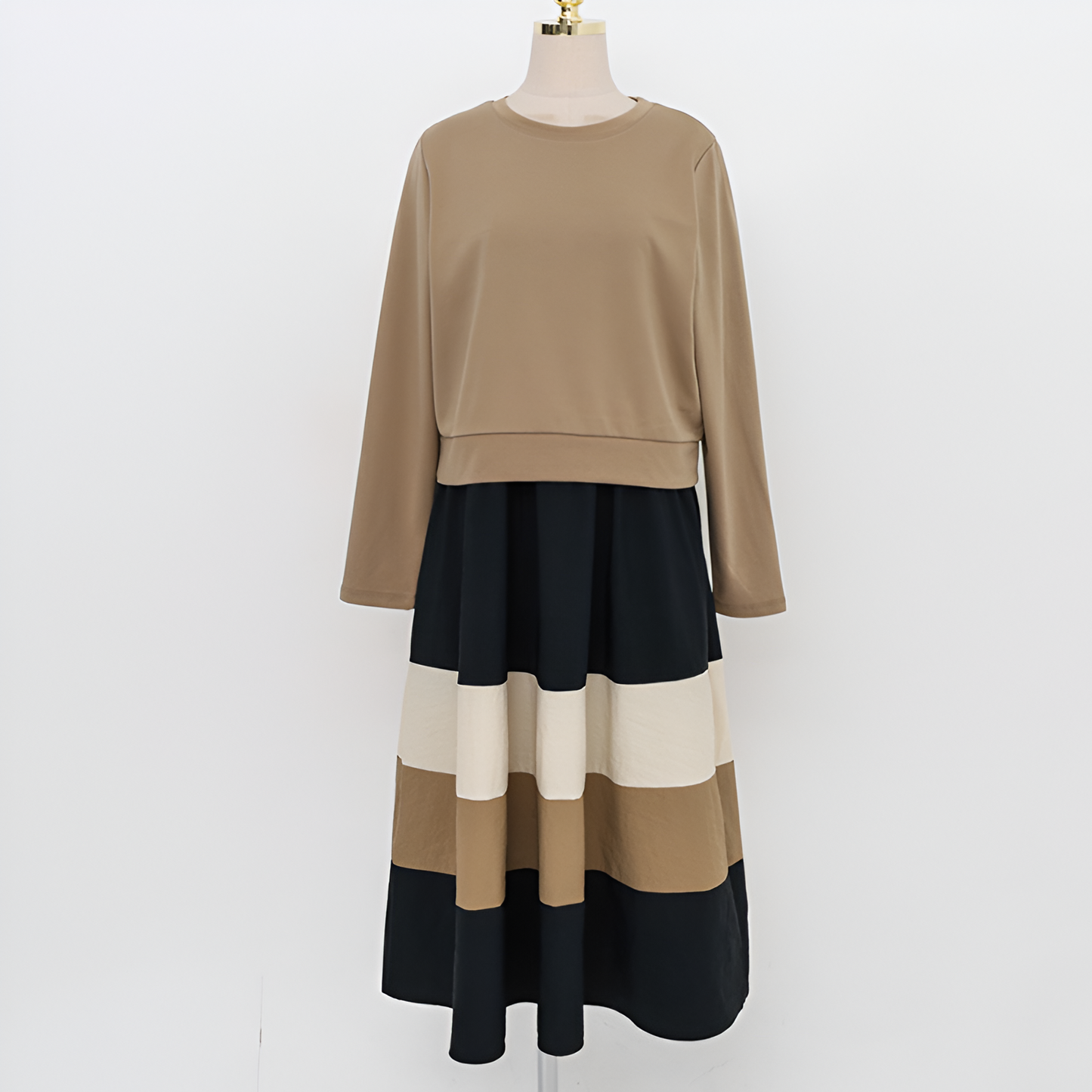 Orla | Bequemer Chic: Koreanisch inspiriertes Herbstkleid