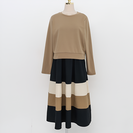 Orla | Bequemer Chic: Koreanisch inspiriertes Herbstkleid