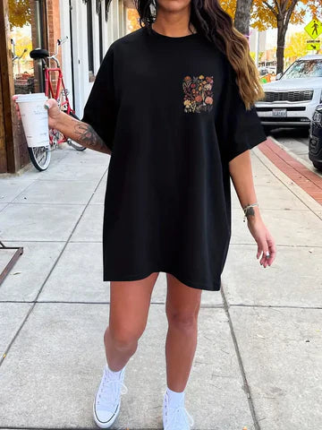 Laurel - T-Shirt-Kleid mit Rundhalsausschnitt
