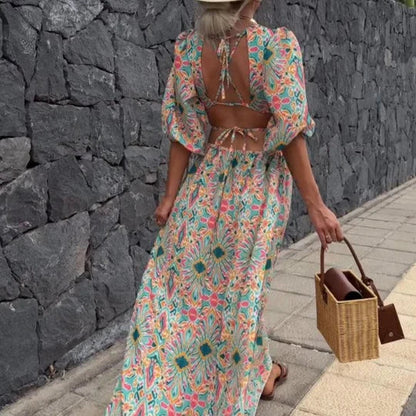 Cosmina - Elegantes bedrucktes Kleid
