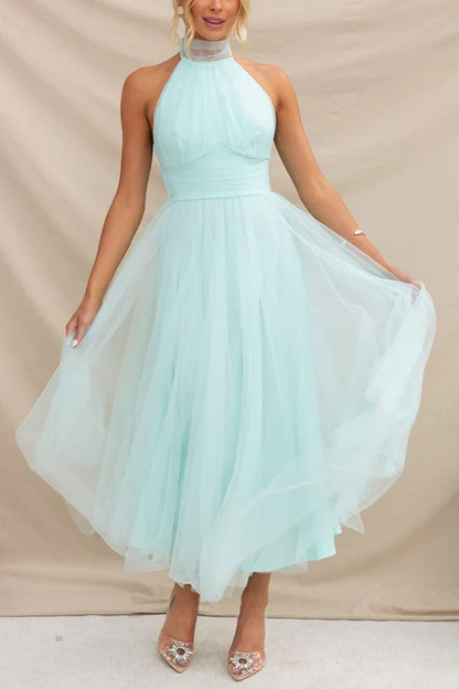 Bertha - Elegantes Rückenfreies Trägerkleid