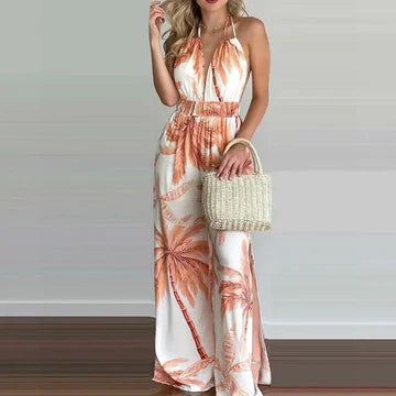 Lorena - Rückenfreier taillierter Jumpsuit