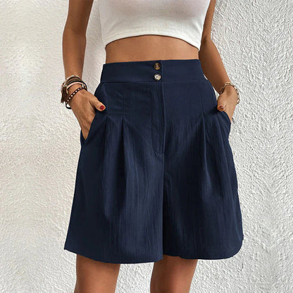 Simone - Hochtaillierte Shorts Mit Weitem Bein