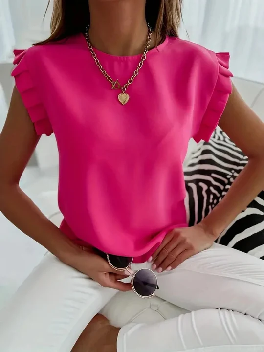 Laura - Elegantes Ärmelloses Top Mit Rüschen