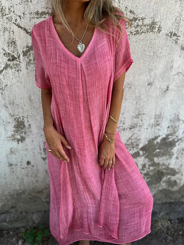 Fern - Baumwoll-Leinen-Kleid