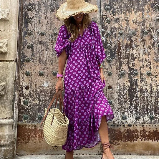 Theresa - Boho Langes Kleid