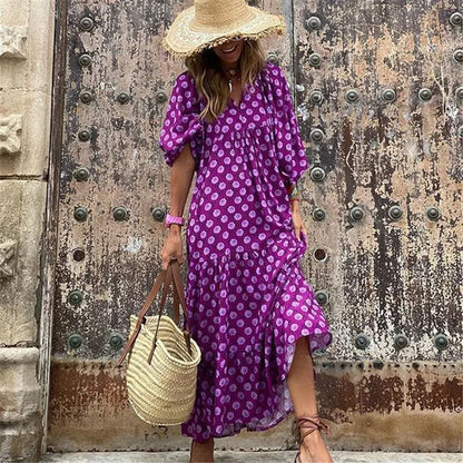 Theresa - Boho Langes Kleid