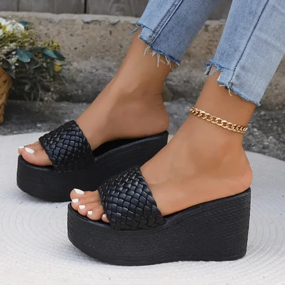 Georgia - Geflochtene Keilsandalen Für Frauen