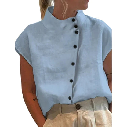 Oja - Elegante Bluse mit Stehkragen für Frauen