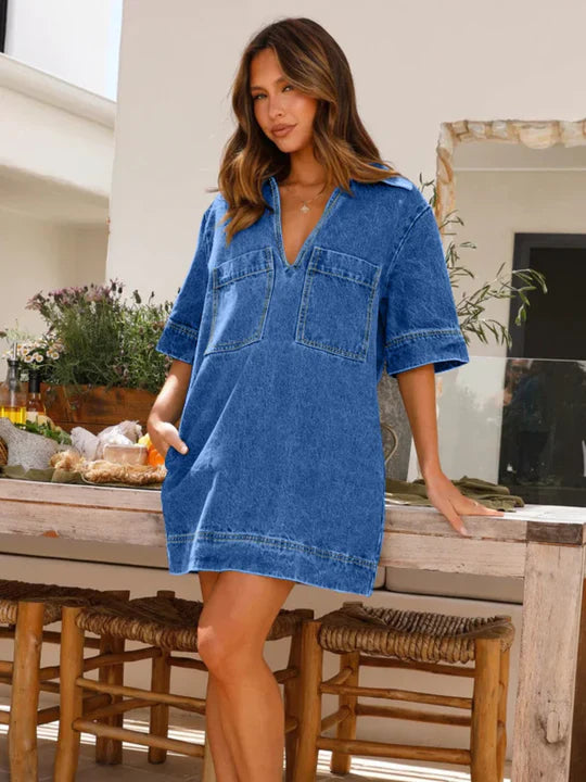 Erna - Elegantes Kleid aus Denim