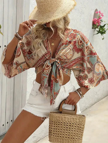 Carissa - Bluse mit Paisleymuster