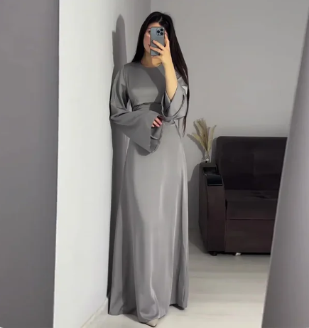 Irma - 2024 Damen Satin Lange Kleider Sexy Spitze